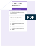 MBS 200 TERM I DEFERRED TEST MULTIPLE CHOICE