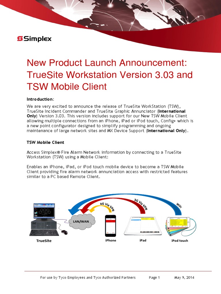 TSW 3 02 and TSW Mobile Client Launch Announcement International | PDF ...