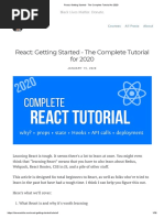 React - Getting Started - The Complete Tutorial For 2020