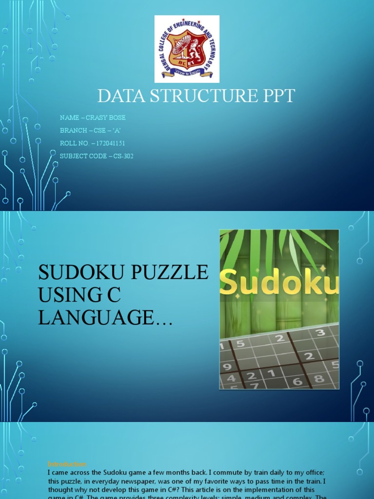 Data Structure PPT: Name - Crasy Bose Branch - Cse - A' ROLL NO ...