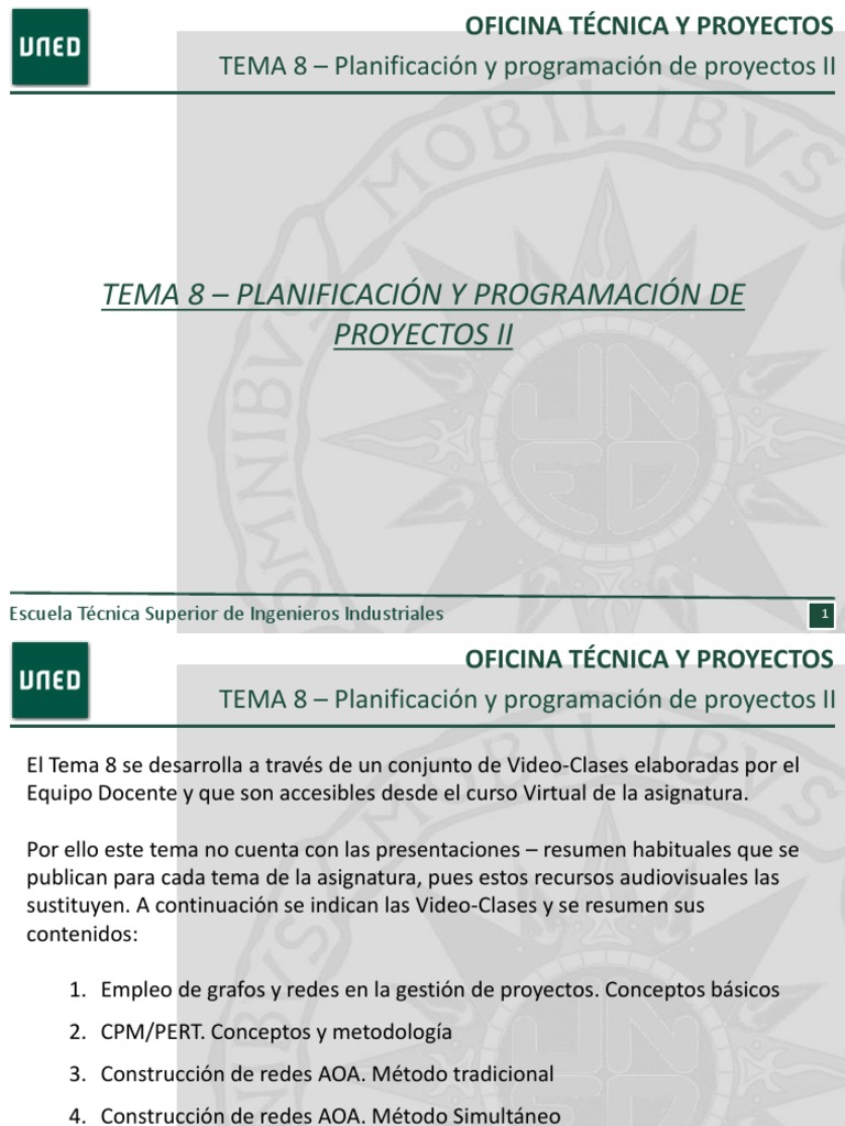 Tema 08 Planificacion y Programacion de Proyectos Ii PDF | PDF ...