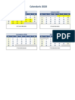 Calendario Laboral 2020