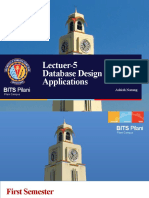 Lectuer-5 Database Design and Applications: BITS Pilani