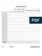 Advanced Basketball Stat Sheet PDF