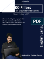 100 Fillers: For Bank, SSC, Cet & All Competitive Exams