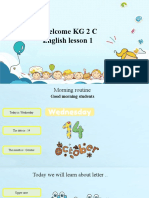 Welcome KG 2 C English Lesson 1