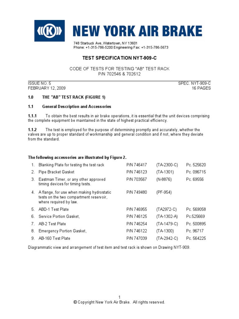 6 - Nyt-909-C - Code of Test For Testing Ab Test Rack - Test ...