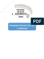 Programa Proyecto de Vida y Liderazgo