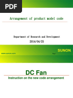 Arrangement of Product Model Code: Department of Research and Development