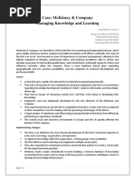 Case: Mckinsey & Company Managing Knowledge and Learning: Issues