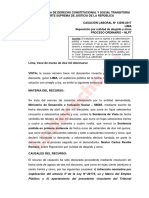 Cas. Lab. 13296 2017 Lima Aplicacion Huatuco LP - LABORAL.DIPRIVADO PDF