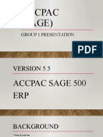 Accpac (SAGE) : Group 1 Presentation