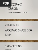 Accpac (SAGE) : Group 1 Presentation