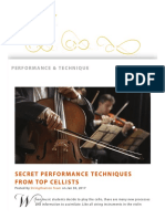 Secret Performance Techniques From Top Cellists