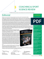 Coaching & Sport Science Review Editorial: 16th Year, Issue 49, December 2009