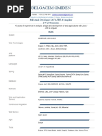 Belgacem Gmiden: Full Stack Developer JAVA/JEE & Angular (+5 Y) Summary