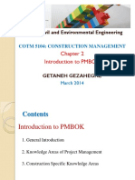 Introduction To PMBOK - 2014 PDF