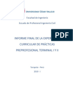 Informe final de prácticas preprofesionales de ingeniería civil