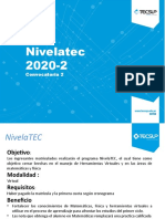 Presentacion Proceso de Admision Nivelatec 2020-2 Final