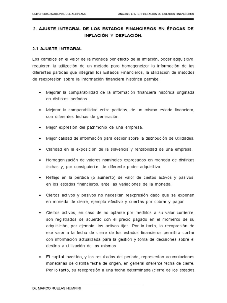 Ejercicios Resueltos de Estados Financieros | PDF | Inflación | Estado ...