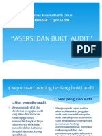 Asersi Dan Bukti Audit Pertemuan 9 (Husnulfianti Unus C30118201)