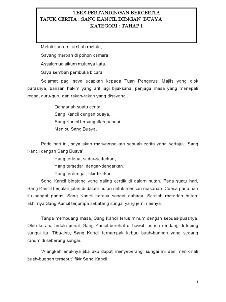 Teks Cerita Tahap 1 Pdf