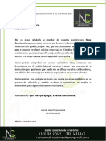 Carta de Presentacion Empresarial NOVO PDF