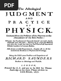Book - 1677 - Richard Saunders - Astrological Judgment and Practice of Physick