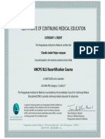 Bls Basic Life Support Recertification Course Certificate