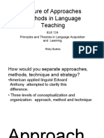 Nature of Approaches Methods in Language Teaching