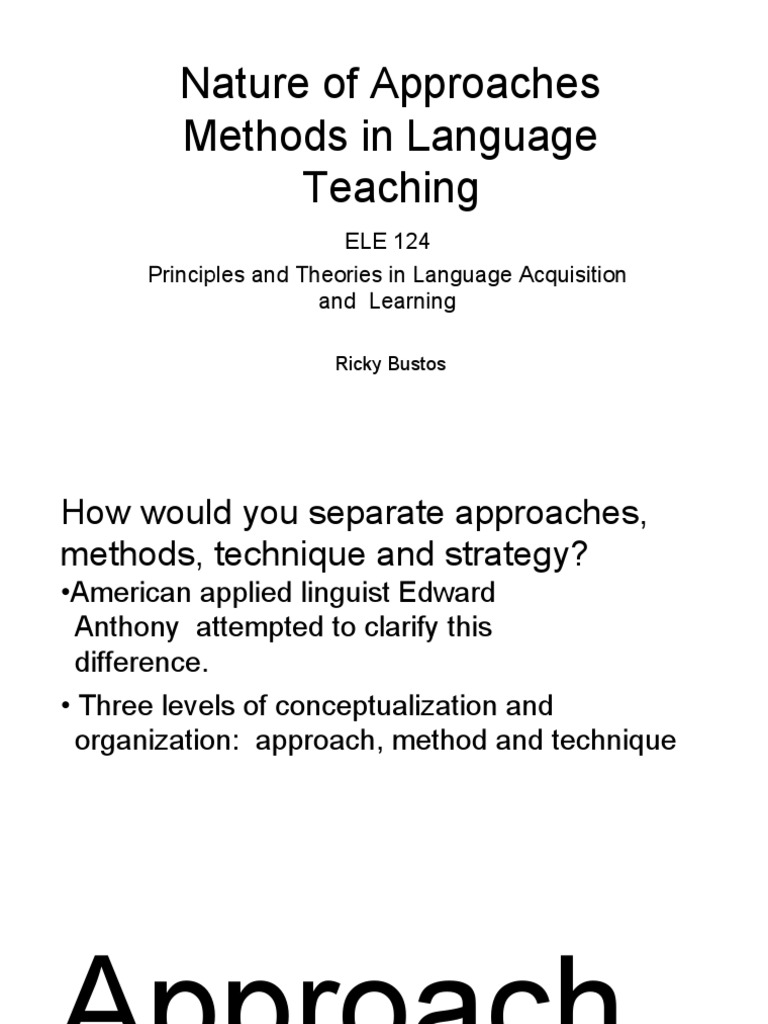 Approaches and Methods in Language Teaching | PDF | Language Education ...