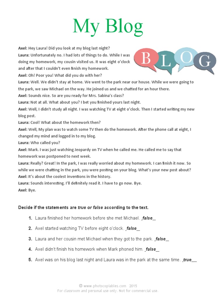 Blog Conversation on Homework and Inventions | PDF