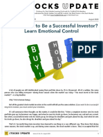 Do You Want To Be A Successful Investor? Learn Emotional Control