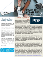 COVID-19 Update For Nurses: Greetings From The QA Team!!