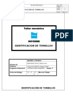 Informe de Identificacion de Tornillos PDF