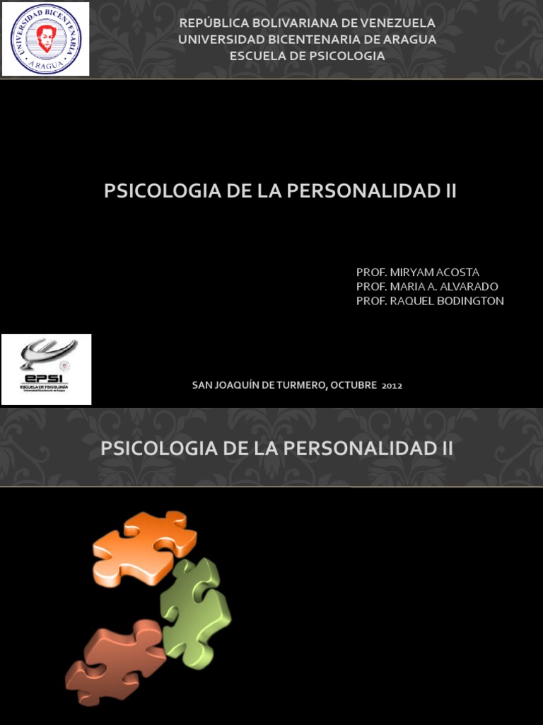 Psicología de la Personalidad II: Contenidos y Evaluación | PDF | Carné ...