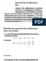 Distribución Muestral de La Diferencia Entre Dos Medias