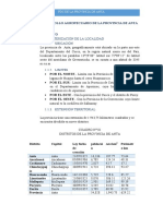 Plan de Desarrollo Agropecuario de La Provincia de Anta