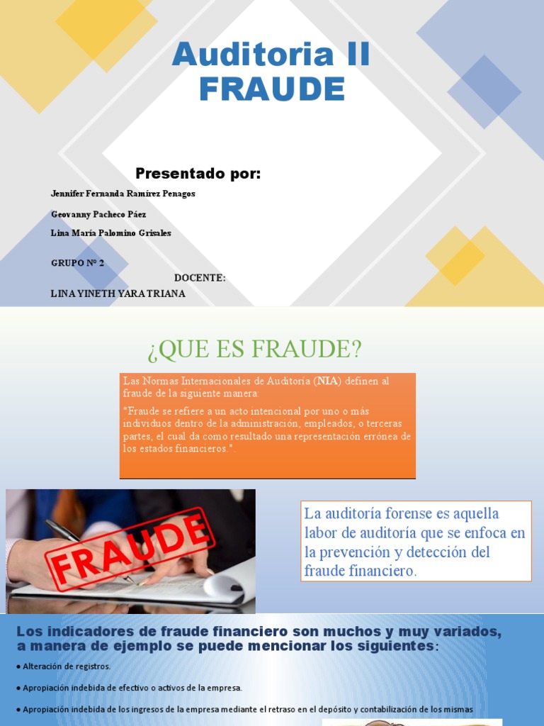 Tipos y Riesgos de Fraude en Auditoría | PDF | Auditoría | Economias