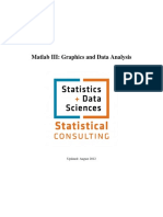 Matlab III: Graphics and Data Analysis: Updated: August 2012