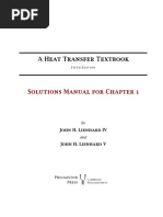 A Heat Transfer Textbook: Solutions Manual For Chapter 1