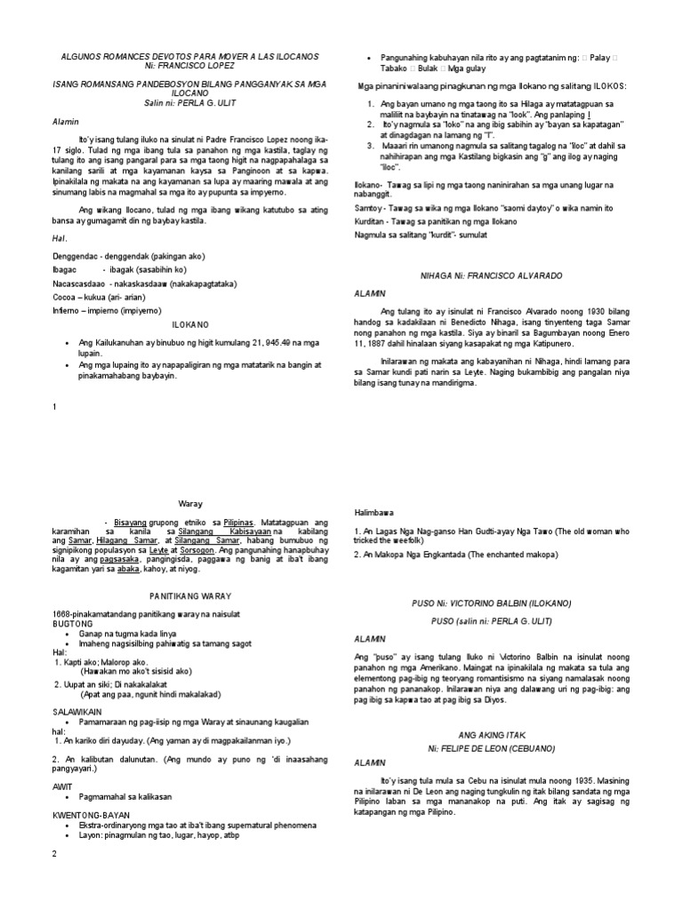Lit150 handouts pdf