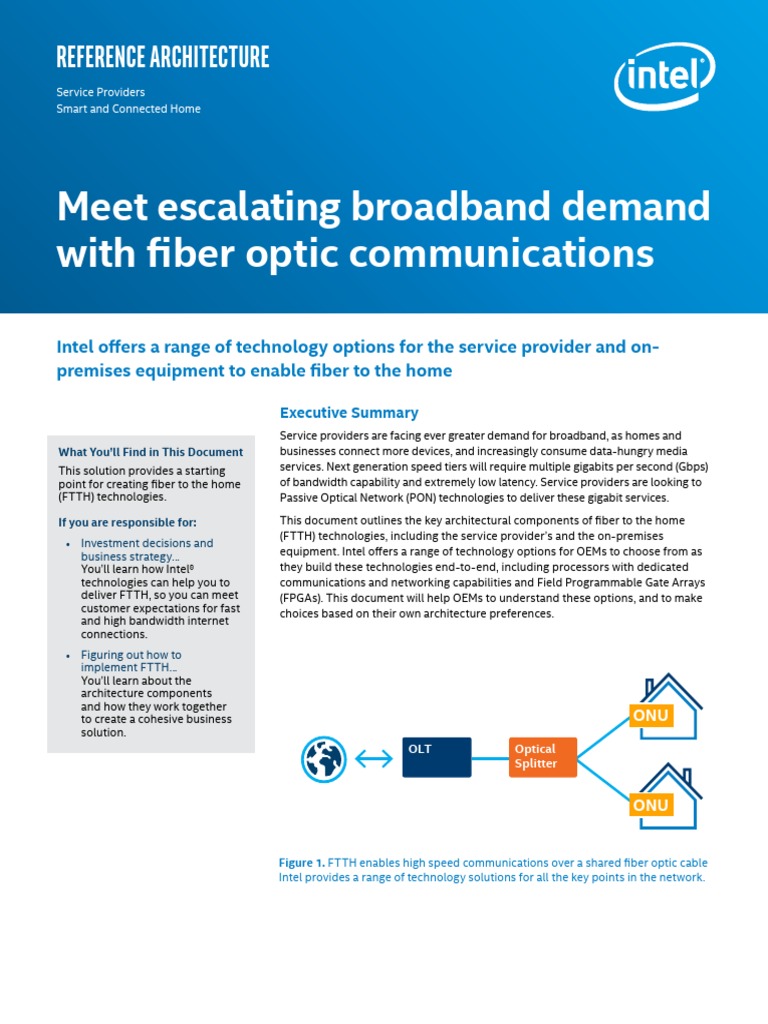 FTTH Fiber To The Home Reference Architecture | PDF | Fiber To The X ...