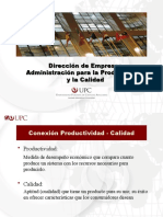 Dirección de Empresas - Productividad y Q