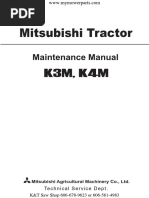 Mitsubishi K3M - K4M Tractor Maintenance Manual PDF