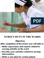 Nurse Duty in The Ward