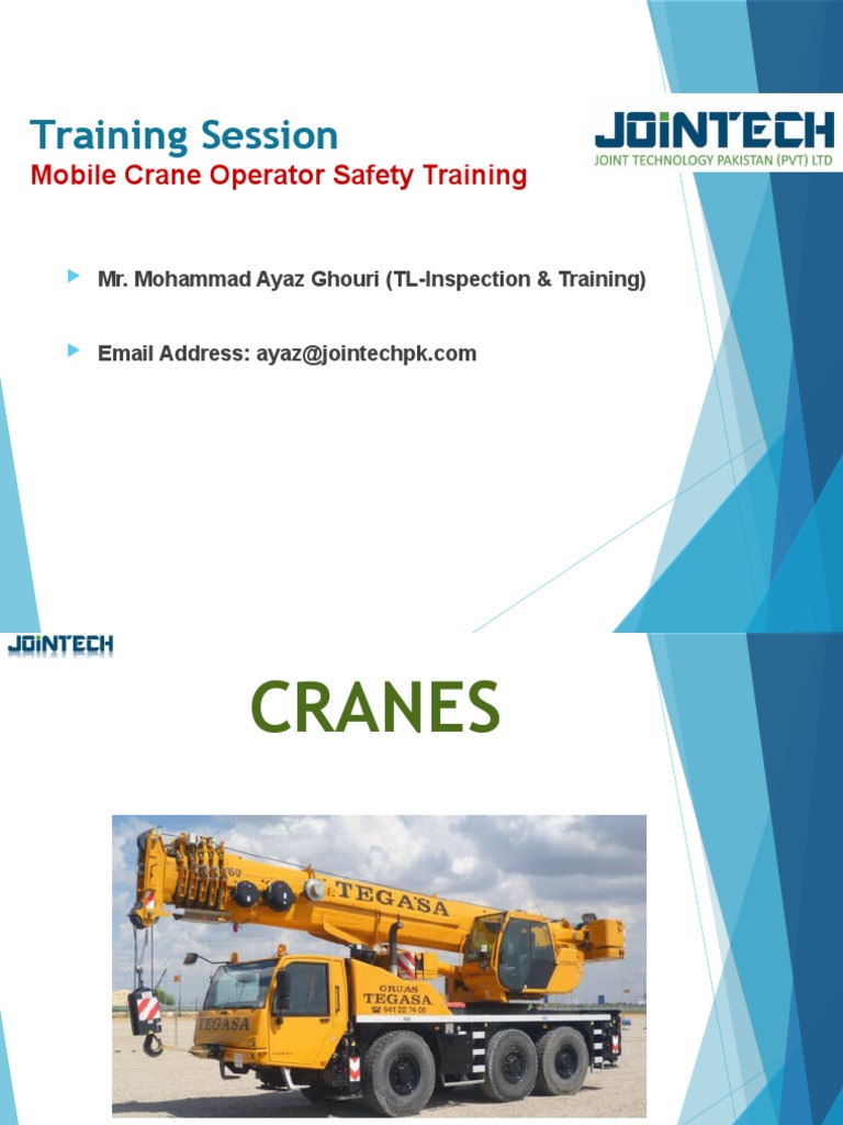 Training Session: Mobile Crane Operator Safety Training | PDF | Crane ...