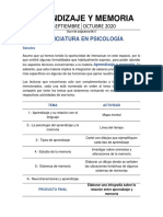 Aprendizaje y Memoria. Introducción PDF