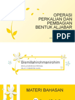 Materi Perkalian Dan Pembagian Aljabar