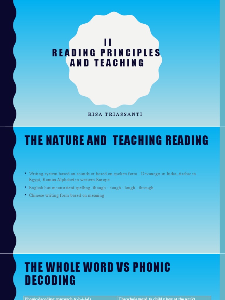Teaching Reading: Principles and Phases | PDF | Phonics | Word